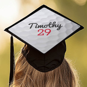 Toque De Diplômé Monogramme de balle de golf - Ajouter une année ou