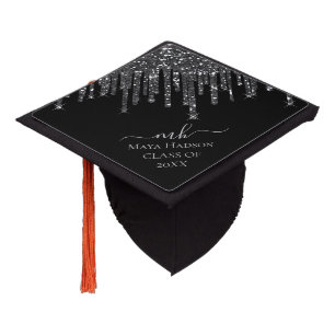 Toque De Diplômé Monogramme Parties scintillant en soie Confetti Mo