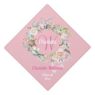 Toque De Diplômé Monogramme rose rose