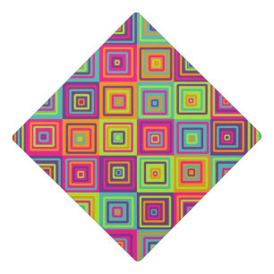 Toque De Diplômé Motif de carrés