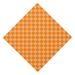 Toque De Diplômé Motif de diamants orange combiné par STaylor