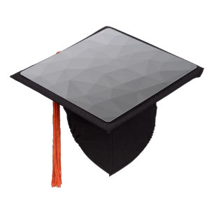 Toque De Diplômé Motif de maillage géométrique gris
