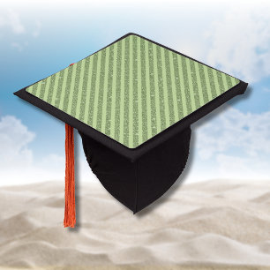 Toque De Diplômé Motif minimaliste de style paillettes pistache dou