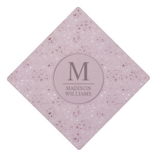 Toque De Diplômé Motif Pailleté Or Rose Pâle Douceur Douce Personna