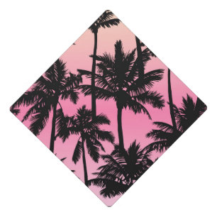 Toque De Diplômé Motif Palm Tree