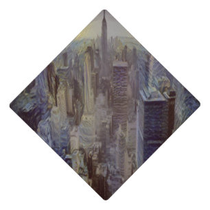 Toque De Diplômé New York dans mon tableau de rêve bleu