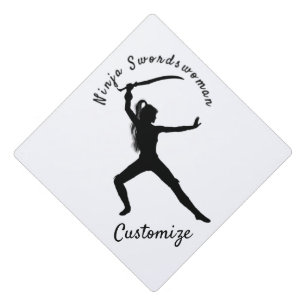 Toque De Diplômé Ninja Swordswoman Silhouette Thunder_Cove