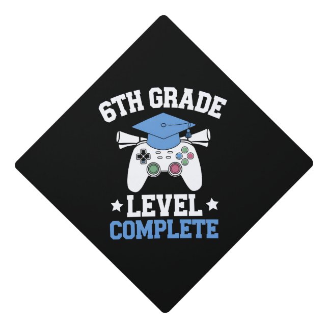 Toque De Diplômé Niveau 6e année Complet Gamer Gaming Graduation (Devant)