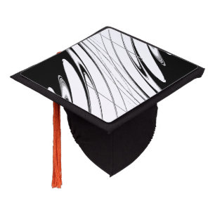 Toque De Diplômé Noir et Blanc Moderne