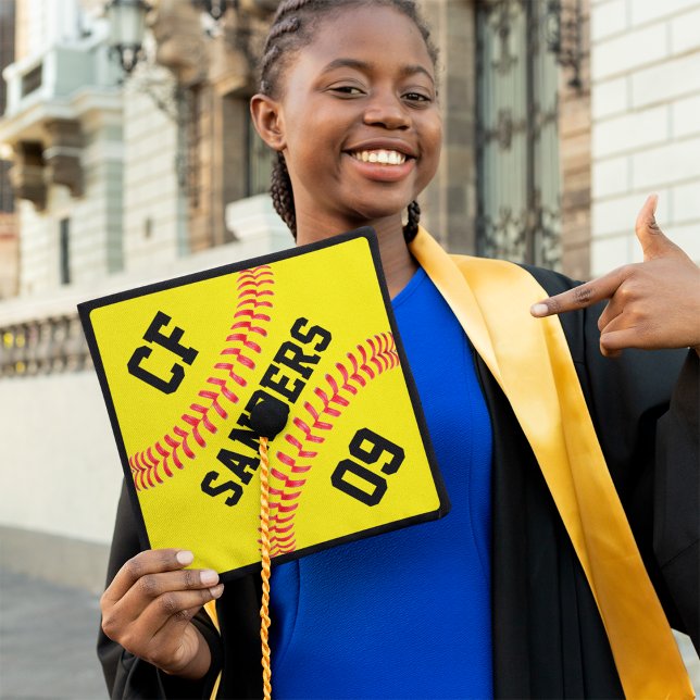 Toque De Diplômé Nom, numéro et poste Personnalisé Aînés du softbal (Créateur téléchargé)
