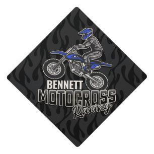 Toque De Diplômé Nom personnalisé Dirt Vélo Rider Motocross Racing
