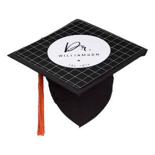 Toque De Diplômé Nom personnalisé Dr Minimaliste Docteur Graduation