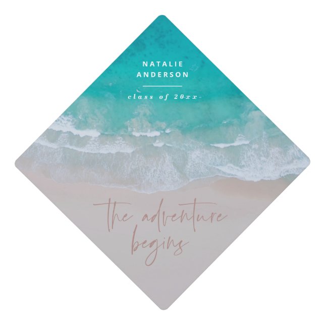 Toque De Diplômé Océan moderne l'aventure commence l'obtention du d (Devant)