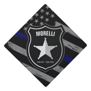 Toque De Diplômé Officier de police Shérif Cop Flag