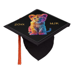 Toque De Diplômé Oh Baby Big Cat Cub Monogramme et année