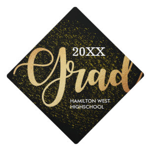 Toque De Diplômé Or sur les parties scintillantes d'or d'année