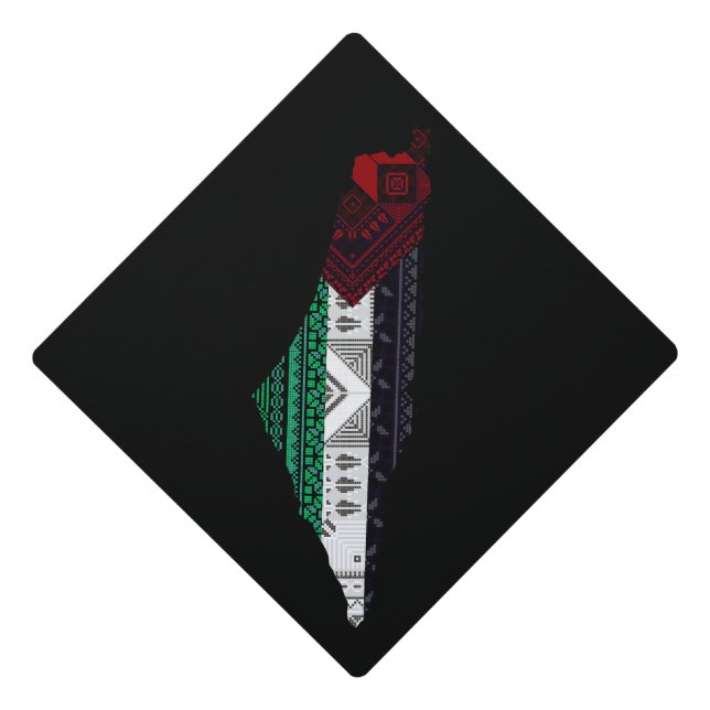 Toque De Diplômé Palestine Broderie tatreez drapeau Motif gratuit (Devant)