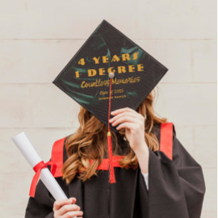 Toque De Diplômé Palmes tropicales Graduation personnalisée