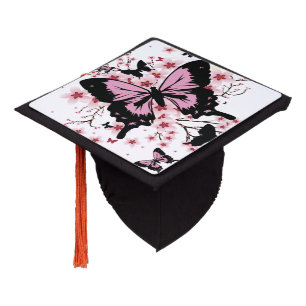 Toque De Diplômé Papillons aux fleurs de cerisier