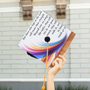 Toque De Diplômé Parties scintillant arc-en-ciel Bible chrétienne V