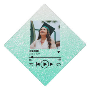 Toque De Diplômé Parties scintillant bleue personnalisée Diplômé