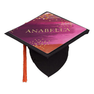 Toque De Diplômé Parties scintillant d'or rose personnalisée
