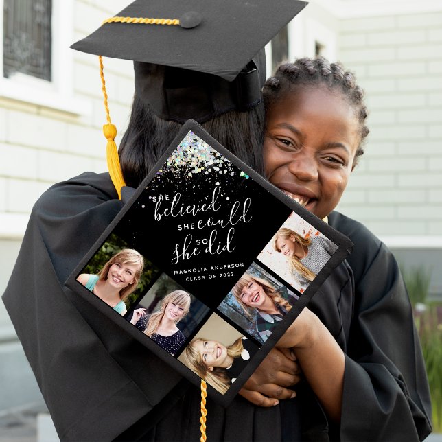 Toque De Diplômé Parties scintillant Noire Elle Croyait Pouvoir Pho (Créateur téléchargé)