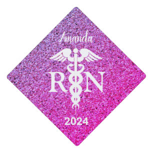 Toque De Diplômé Parties scintillant violet rose de l'infirmière p