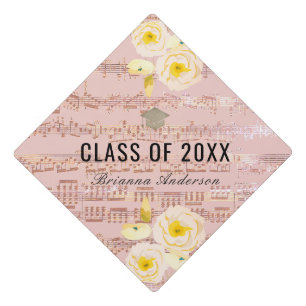 Toque De Diplômé Partition & Blue Grey Rose rose Élégant