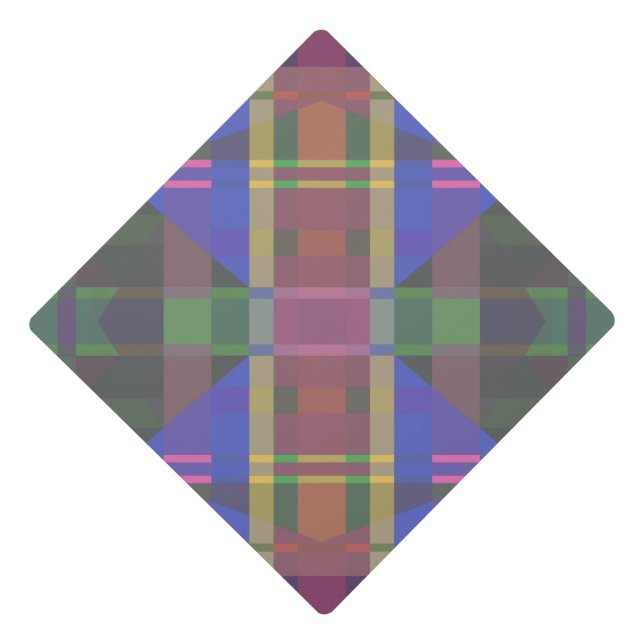 Toque De Diplômé Pastel rainbow Colorful Geometric (Devant)