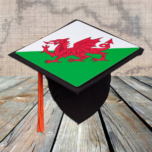Toque De Diplômé Pays de Galles et drapeau gallois - Étudiants /Cas