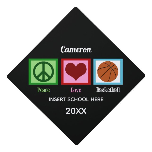 Toque De Diplômé Peace Love Basket (Devant)