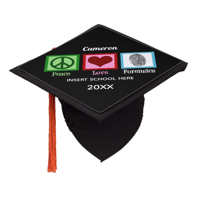 Toque De Diplômé Peace Love Forensics (Incliné)