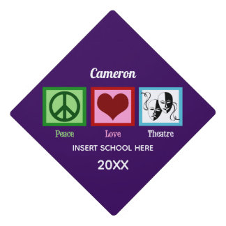 Toque De Diplômé Peace Love Theater Personnalisé