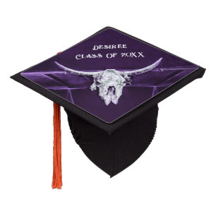 Toque De Diplômé Peau de vache à tête molle blanche rustique occide
