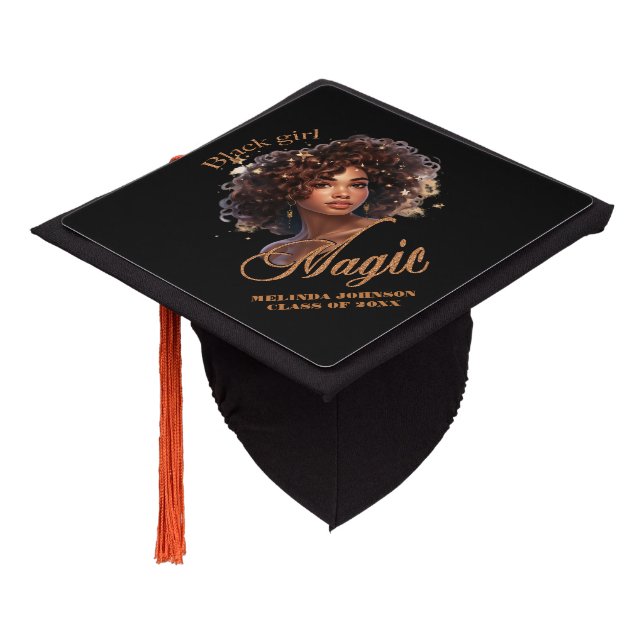 Toque De Diplômé Personnalisé afro-américain (Incliné)