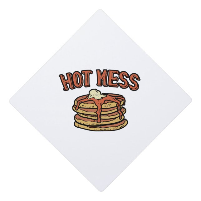 Toque De Diplômé Petit-déjeuner de Pancakes Hot Mess (Devant)