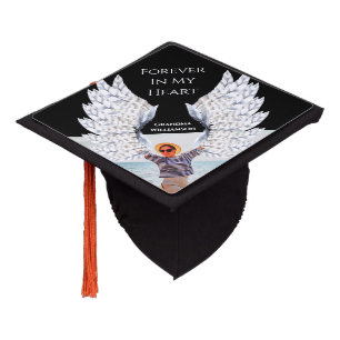 Toque De Diplômé Photo de diplômé avec ailes d'ange en mémoire