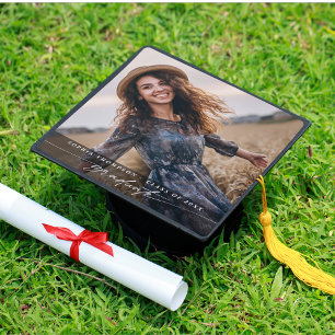 Toque De Diplômé Photo minimaliste moderne - Script blanc