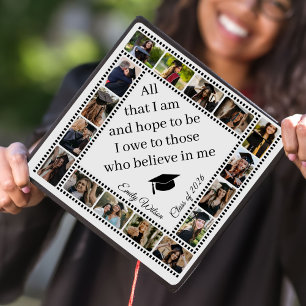 Toque De Diplômé Photo personnalisé Tout ce que je suis et espère d
