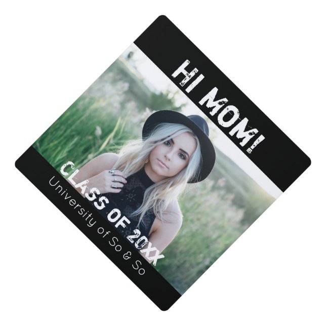 Toque De Diplômé Photo personnalisée Tassel Topper 2 (Devant)