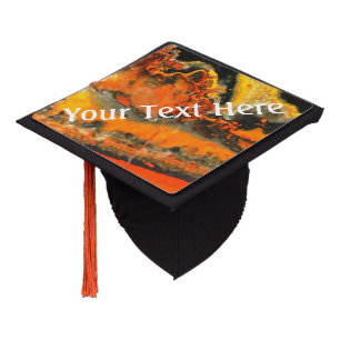 Toque De Diplômé Pierres Orange Tournées
