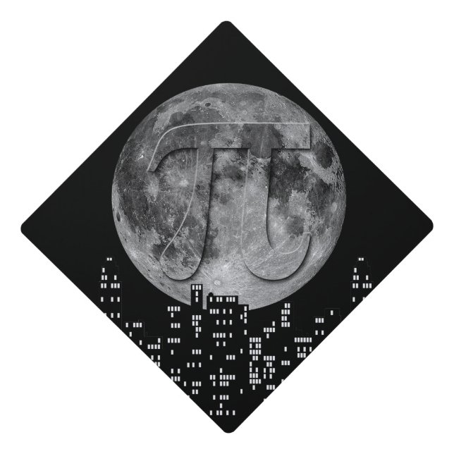 Toque De Diplômé Pleine lune Pi Dans Le Ciel (Devant)
