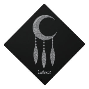 Toque De Diplômé Plumes de la lune du croissant d'argent Thunder_Co