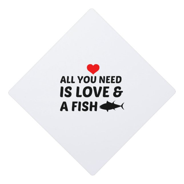 TOQUE DE DIPLÔMÉ POISSON ET AMOUR (Devant)