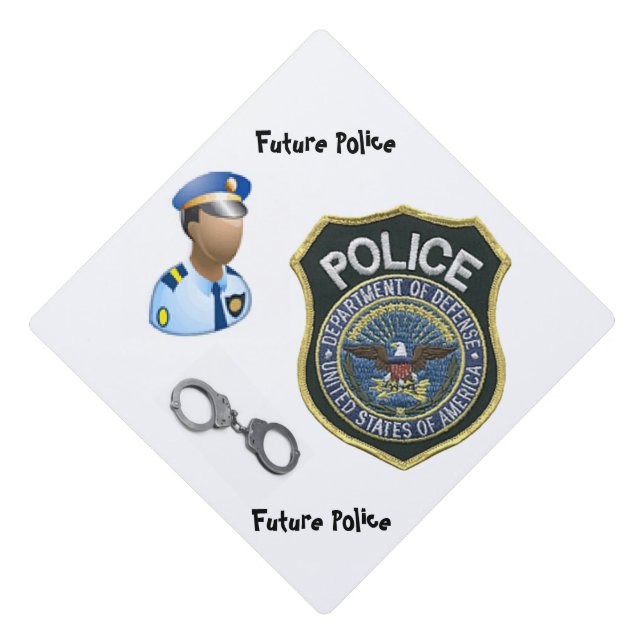Toque De Diplômé Police de casquette Topper (Devant)