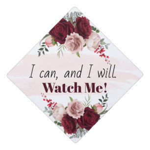 Toque De Diplômé Positivity Burgundy Blush Floral Inspiration