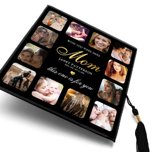 Toque De Diplômé Pour vous Maman Photo Tribute Graduation Cap Toppe