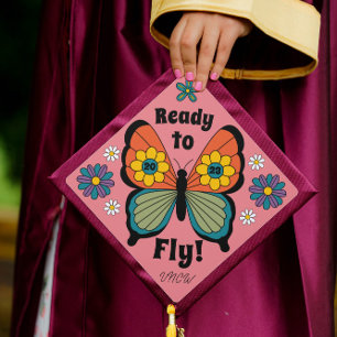 Toque De Diplômé Prêt à voler Retro Butterfly 2023