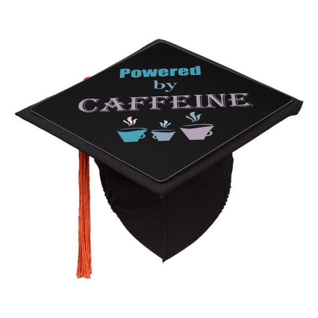 Toque De Diplômé Propulsé par Caffeine Drôle Citation des amateurs  (Incliné)